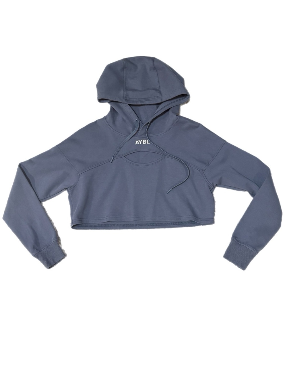 AYBL Everyday Cutout Crop Athletic Hoodie - Slate Blue
